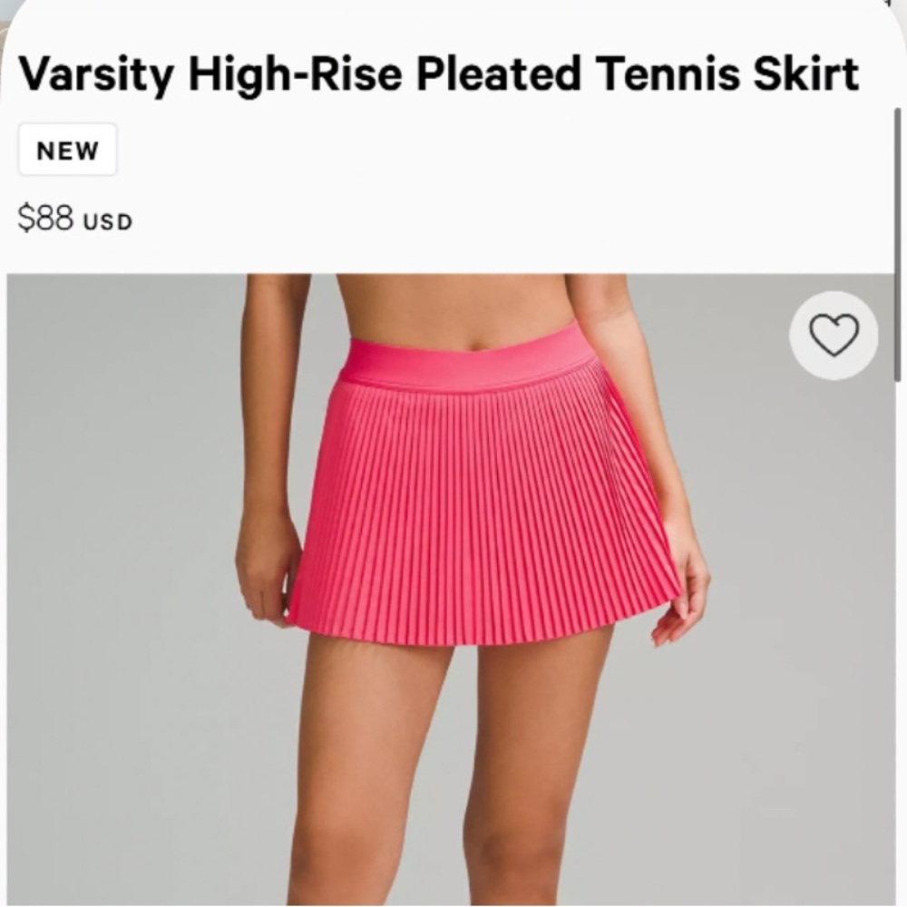 Pink tennis skirt